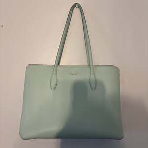 Kate Spade Leather Tote Lap Top Bag Sea Foam